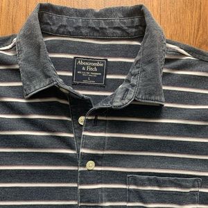 Abercrombie & Fitch Men's Stripe Knit Polo Shirt